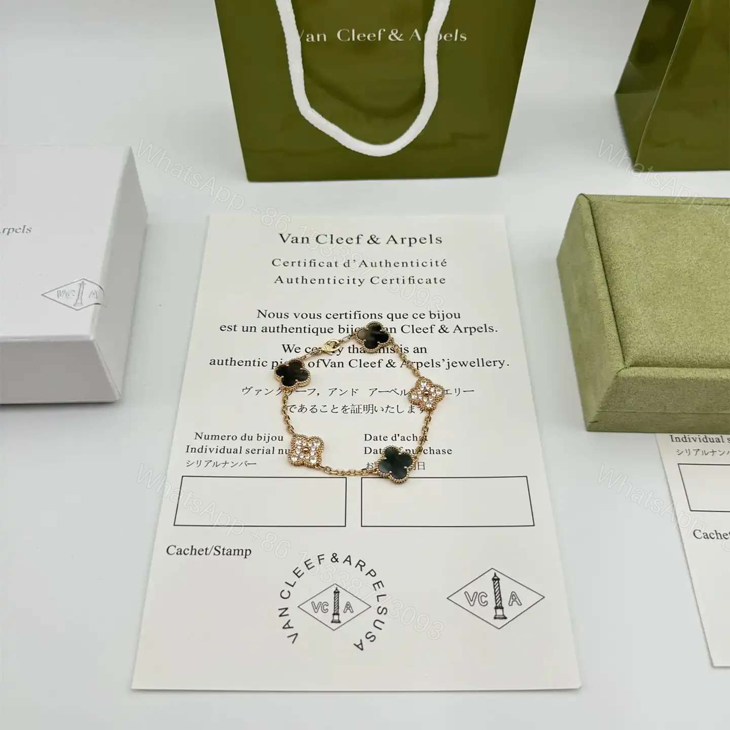 View 12 of 高仿首飾VanCleef&Arpels*RP2R100珍珠貝母玫瑰金手鏈