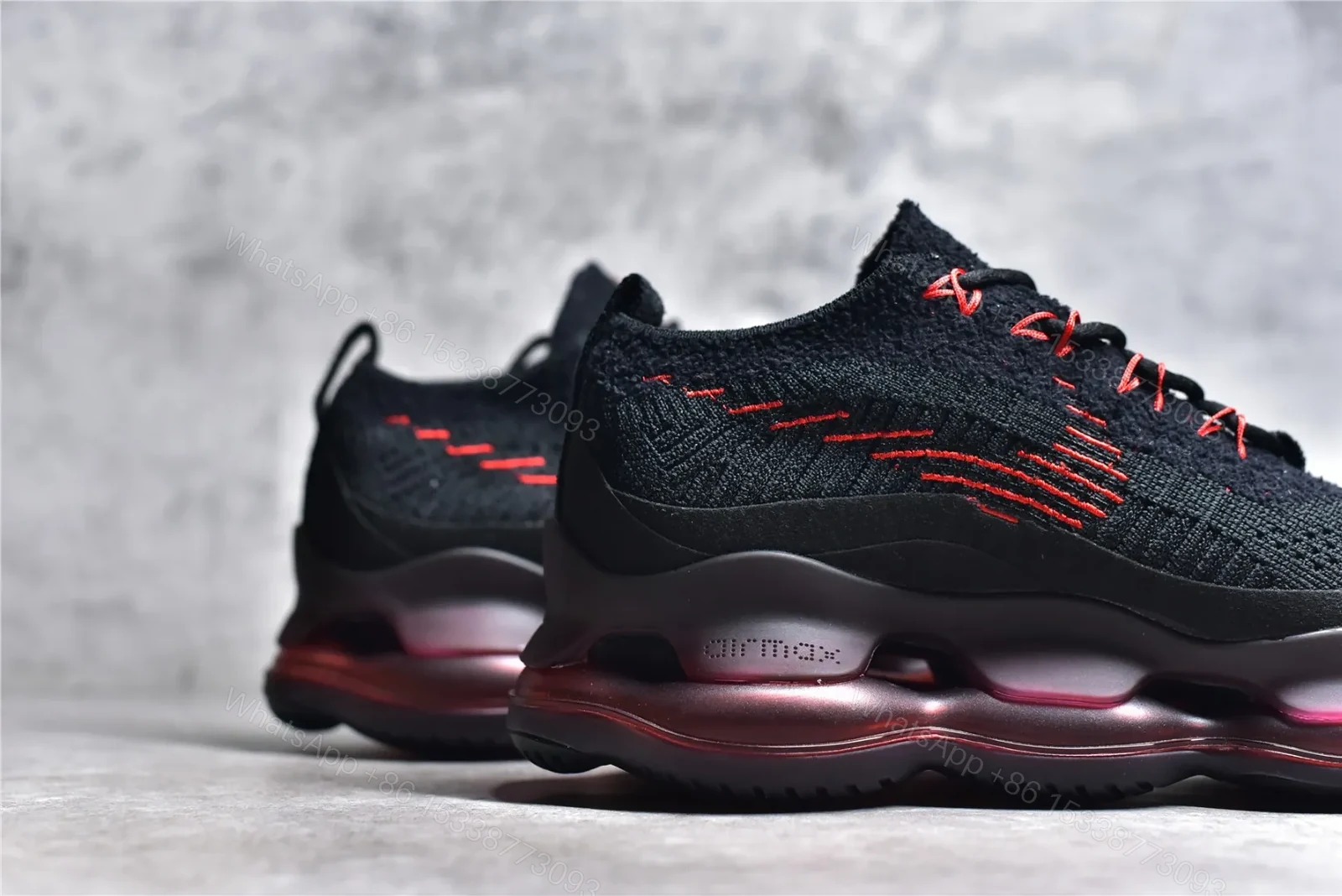 View 4 of Nike Air Max Scorpion FK Black University Red Reps