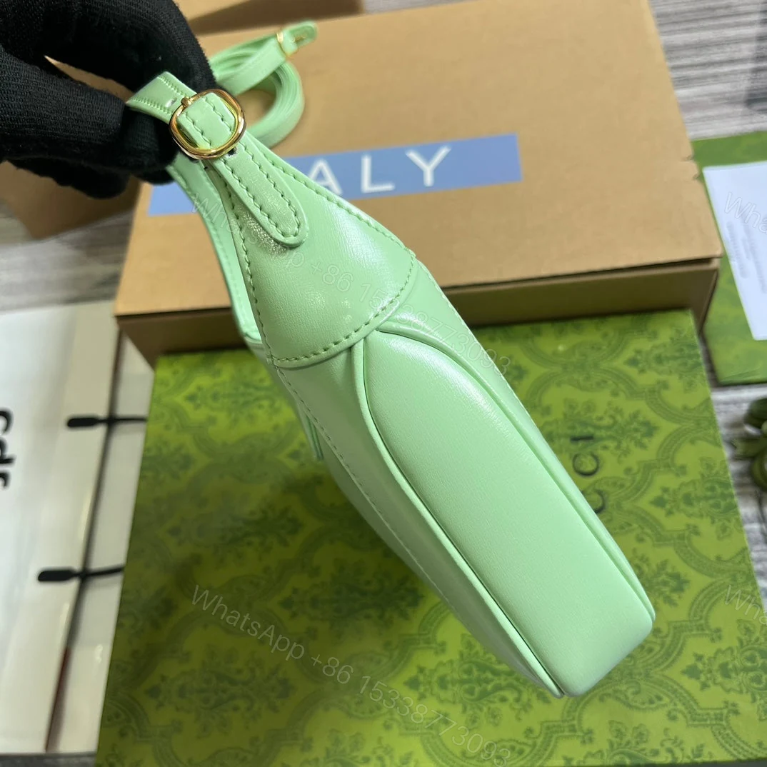 View 8 of GG JACKIE MINI 19 SHOULDER BAG IN LIGHT GREEN CALFSKIN