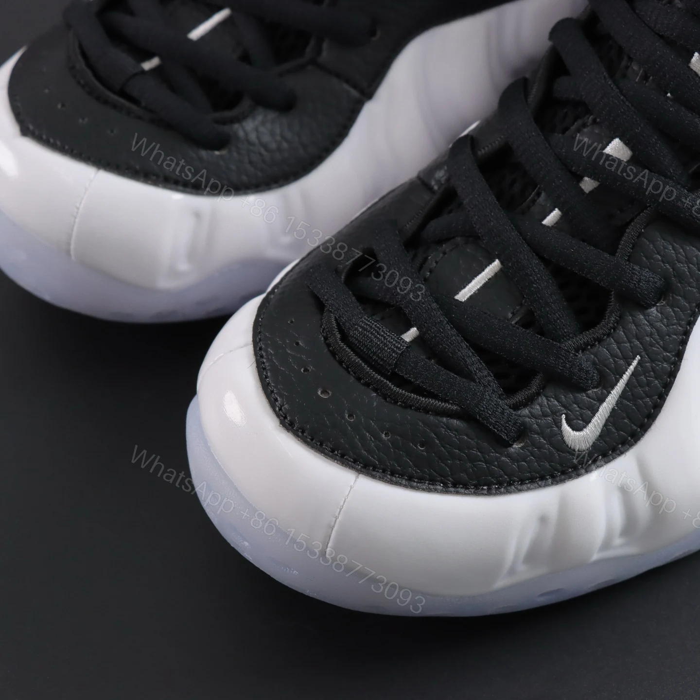View 5 of Foamposite One White and Black