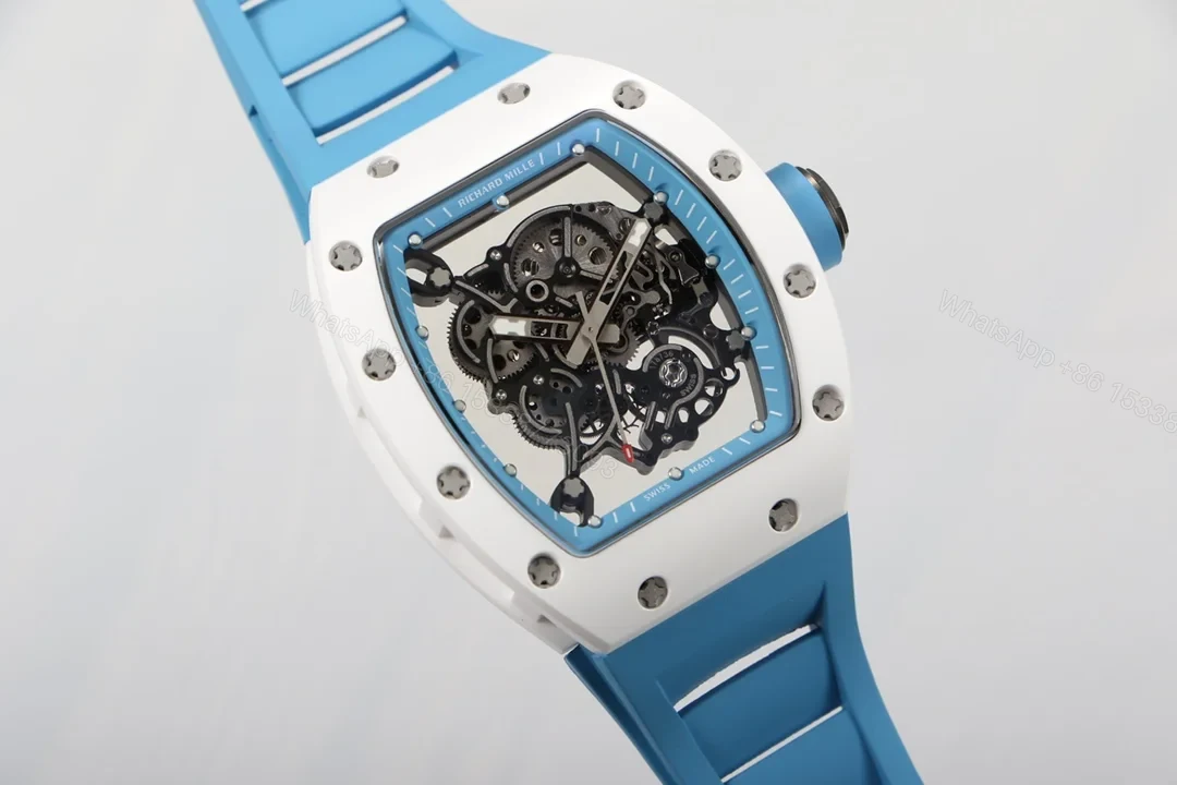 View 4 of Richard Mille RM055 Black Ceramic RMUL2 Movement White Shock Absorber Edition RM055-BC-RMUL2-WHITE-SHOCK