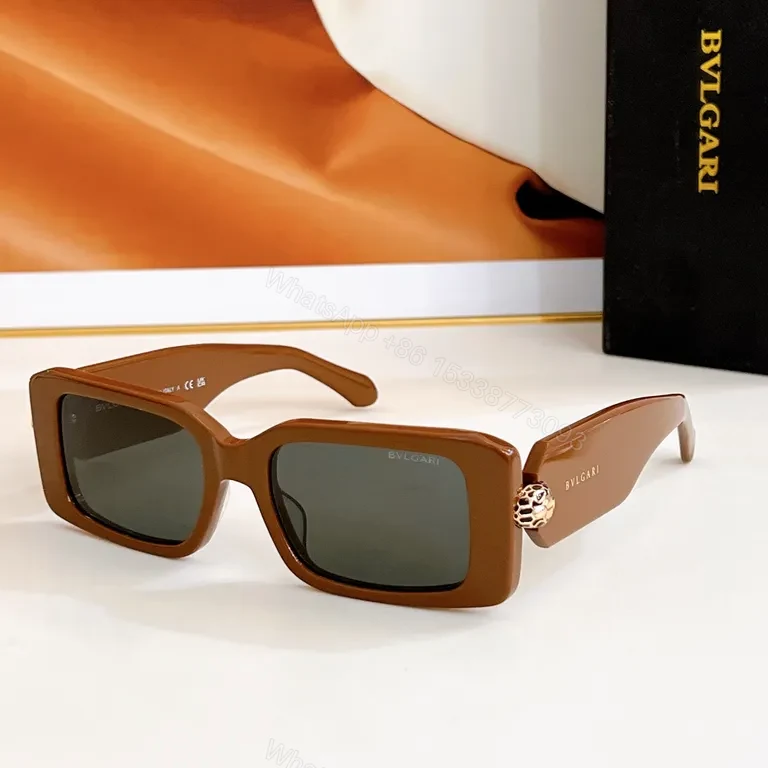 View 4 of Bold Rectangle Sunglasses: Luxury Bulgari-Accented, Polarized