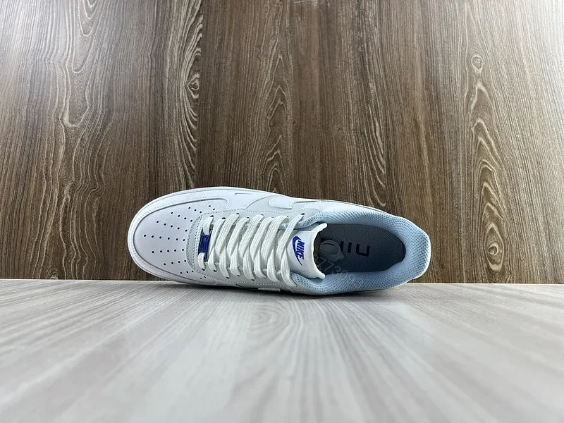 View 11 of Minimal White + Leather + Nike Low-Profile + Ultramarine Outsole Sneaker