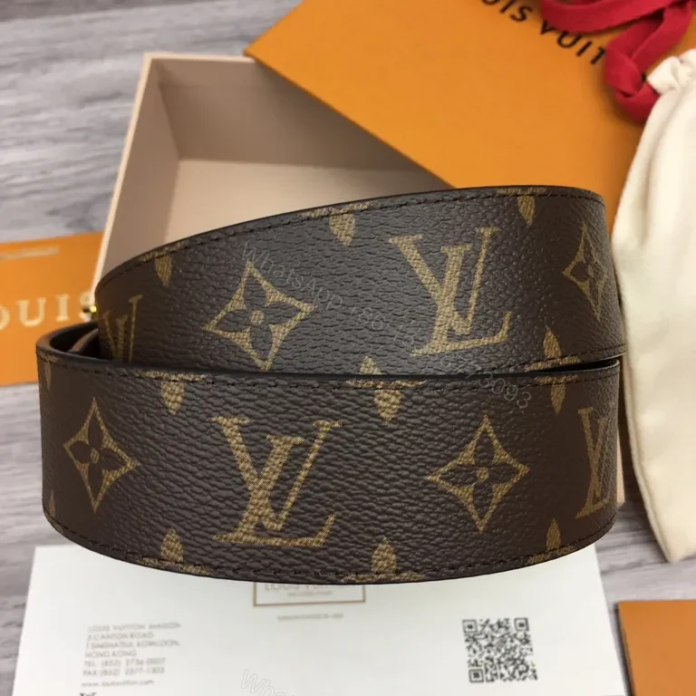 View 7 of Louis Vuitton Monogram Belt with Gold LV Buckleâ€”Versatile Luxury Accessory