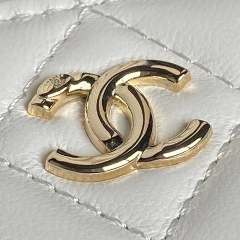 View 9 of Chanel-Inspired Quilted Mini Bag: White, Gold, Luxe Everyday