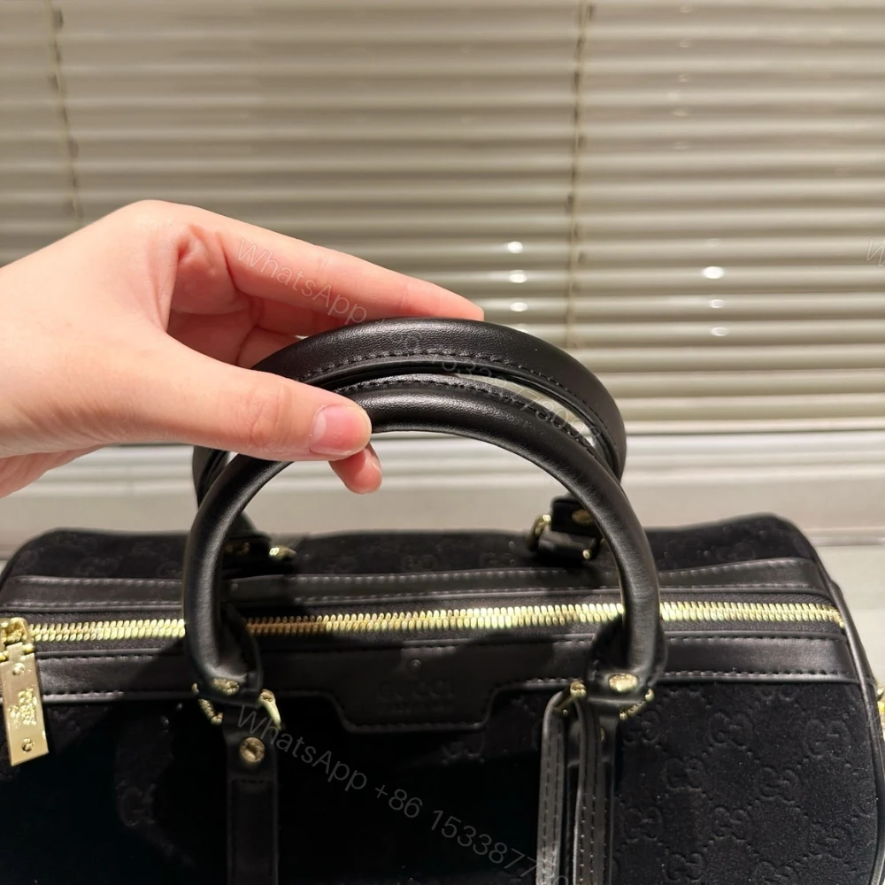 View 3 of Gucci Small Jumbo GG Canvas Duffle Bag Black 30Cm