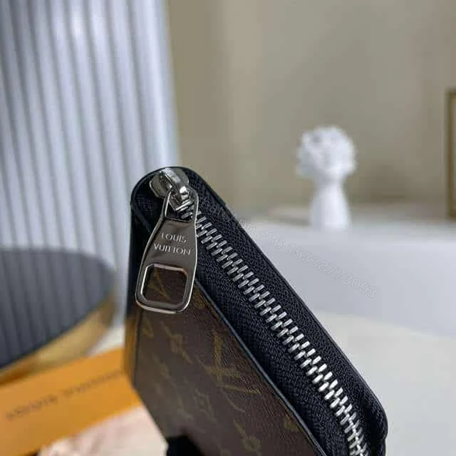 View 3 of Louis Vuitton Zippy Wallet Vertical Monogram Macassar Canvas M60109 – RRG069