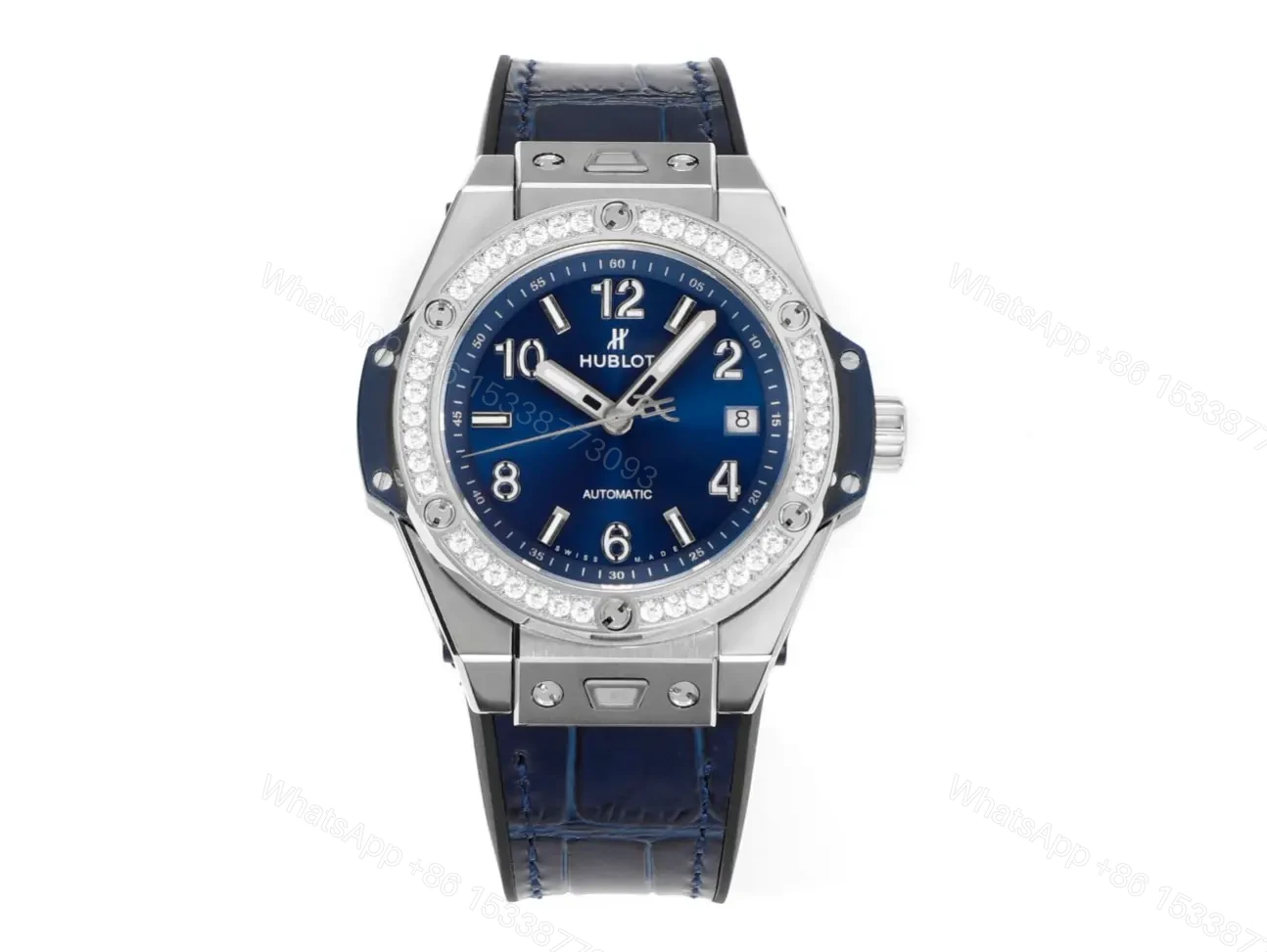 Hublot Big Bang Blue Steel Watch — view 1