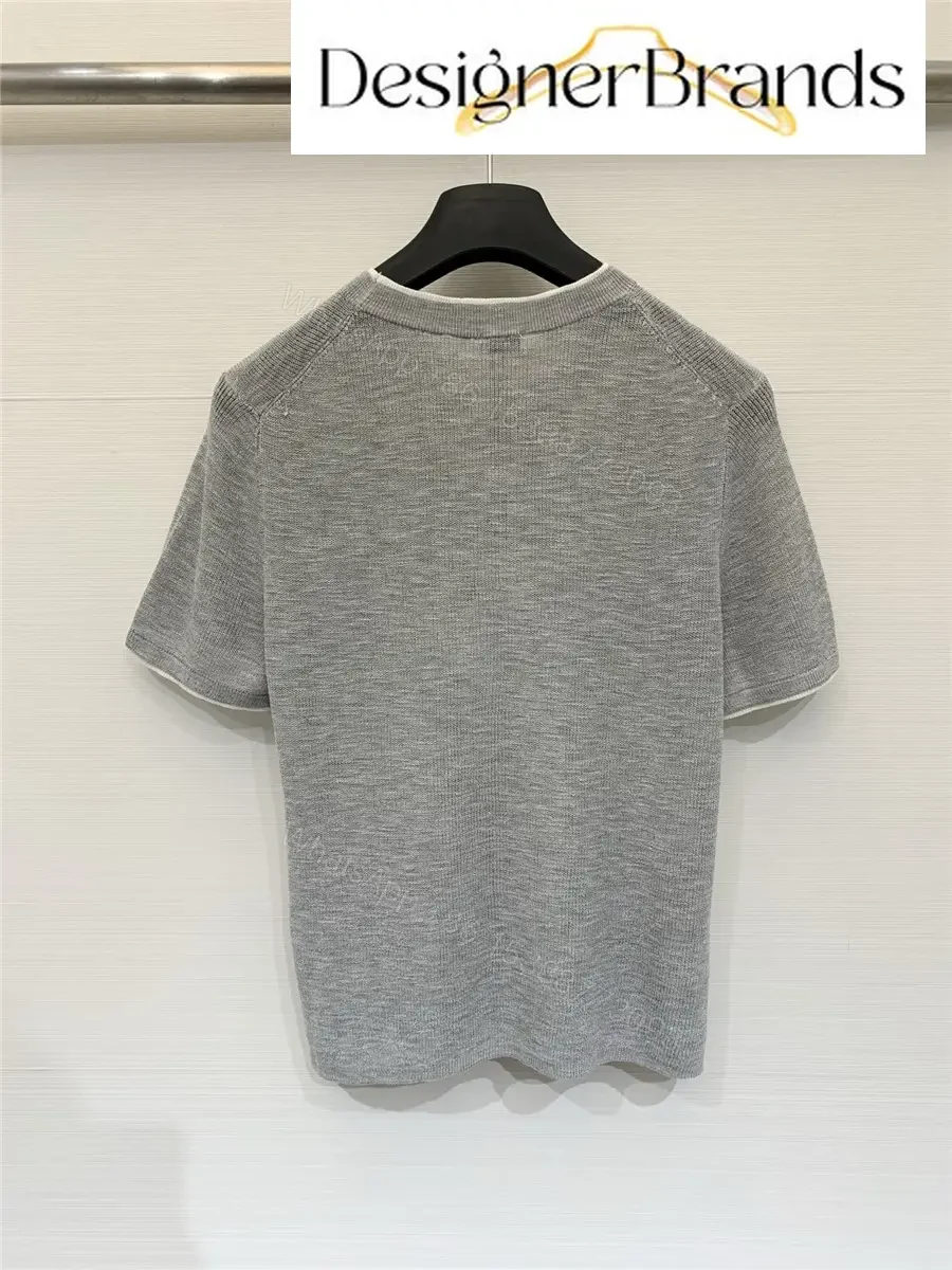 View 5 of Loewe Grey Knitted Short-Sleeve T-Shirt