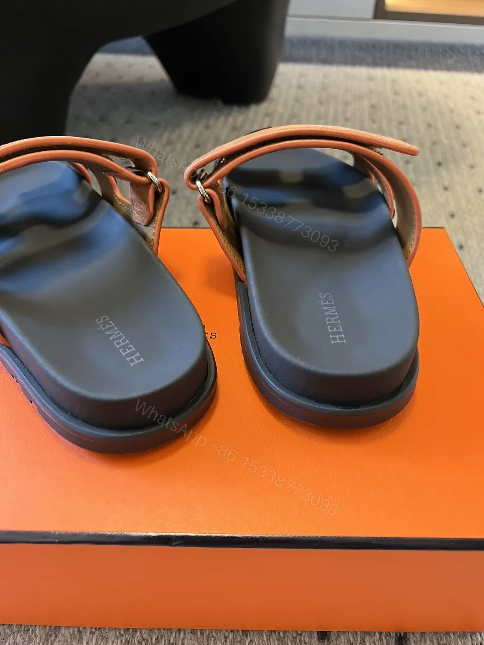 View 3 of Muted tan + suede-inspired + Sandal + All-day comfort + Slider sandal