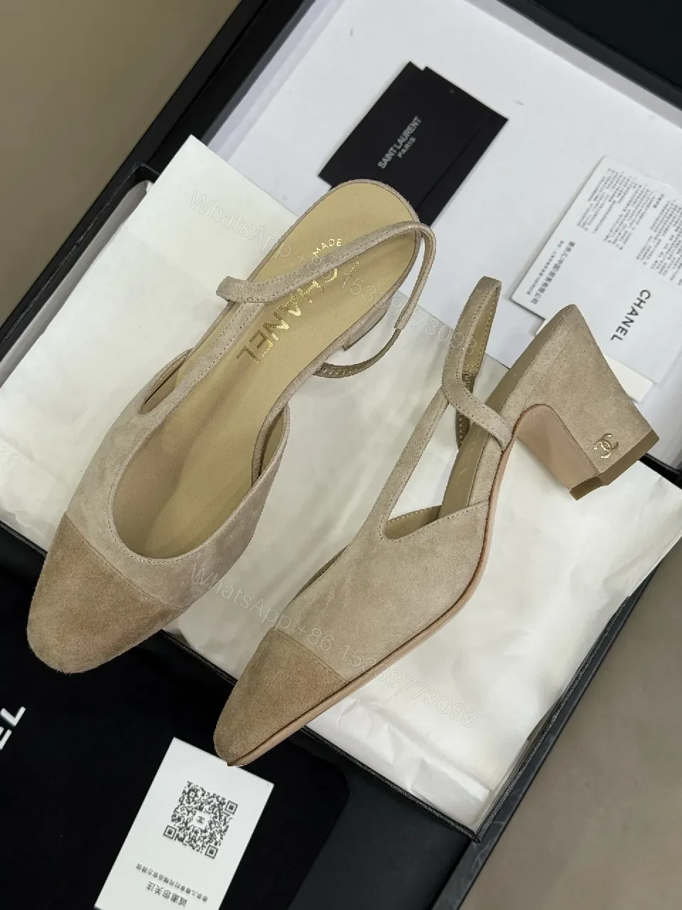 View 5 of Neutral Suede Slingback Flats: Elegant All-Day Comfort