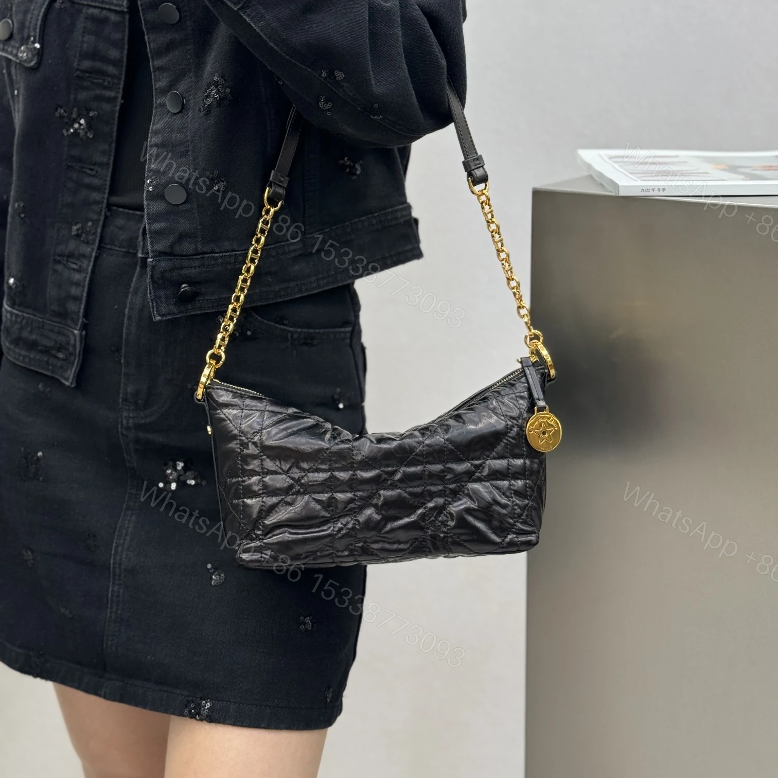 View 21 of 高仿Dior*Star系列S3202M900鏈條單肩腋下包黑色免檢版