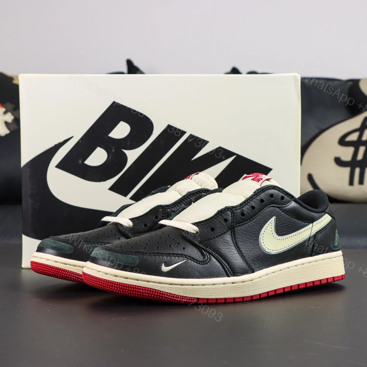 Nigel Sylvester x Air Jordan 1 Low OG Nitro “Better With Time” Reps — view 1