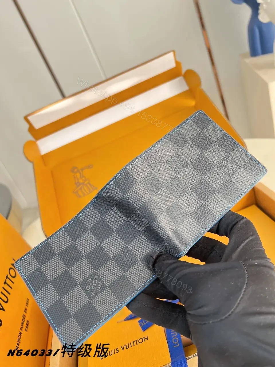 View 2 of Checkerboard Luxe Wallet Set: Slim, Durable, Subtle Statement