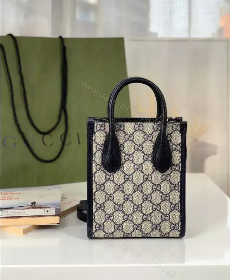 View 3 of MINI TOTE BAG WITH INTERLOCKING G – GBC068