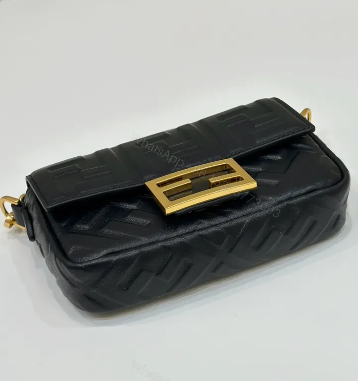 View 6 of Chic Textured Monogram Bag with Gold Hardware - Compact Luxury Bag