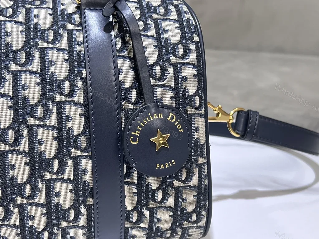 View 4 of Compact Luxury Satchel: Monogram Pattern, Gold Hardware, Crossbody/Top-Handle