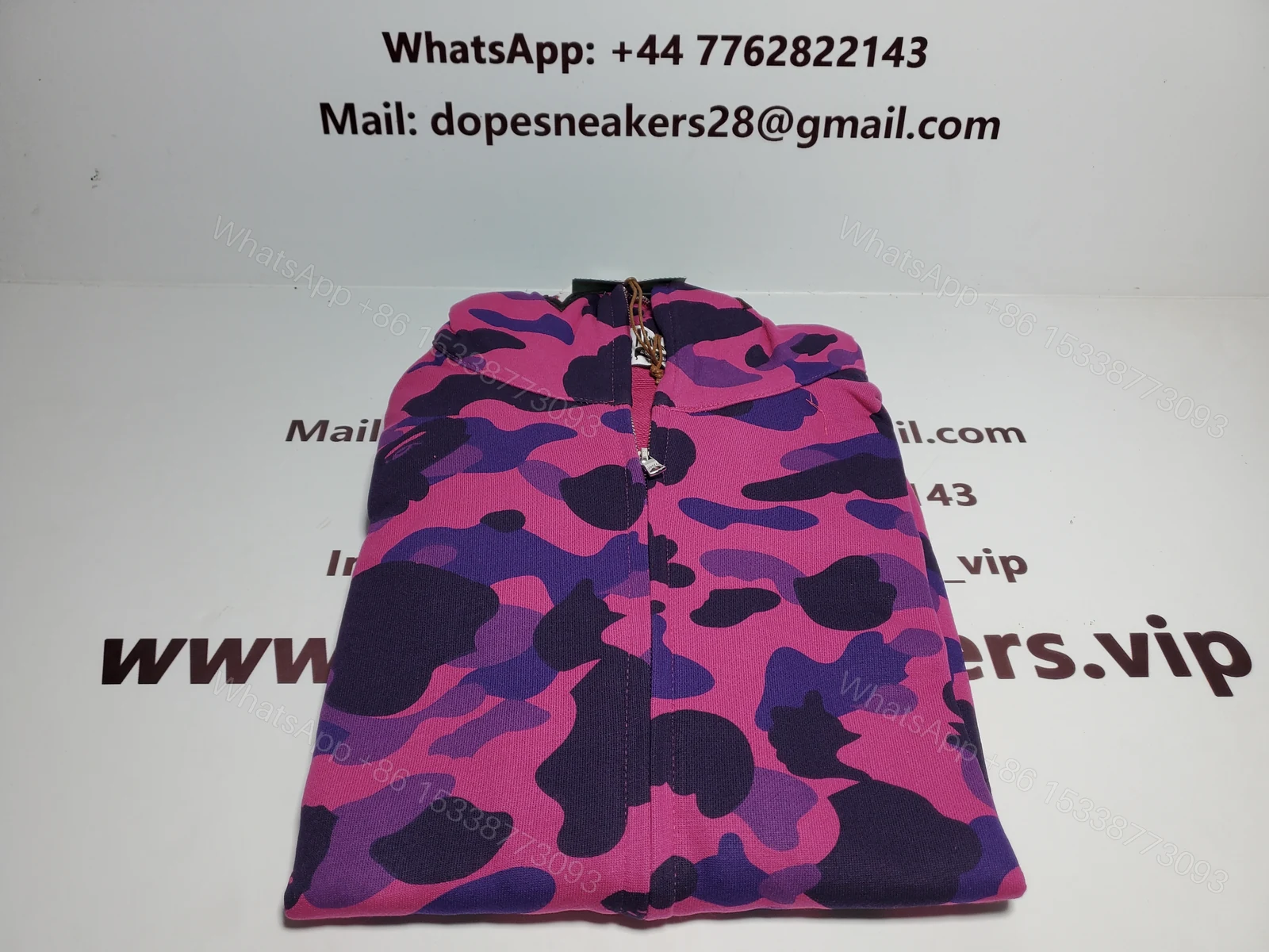 BAPE Color Camo Shark Zip Hoodie Purple 4580793338444 — view 2
