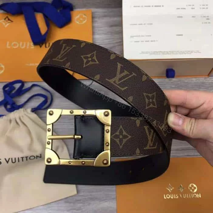 View 6 of LOUIS VUITTON PYRAMIDE FRAME 40MM REVERSIBLE BELT – B166