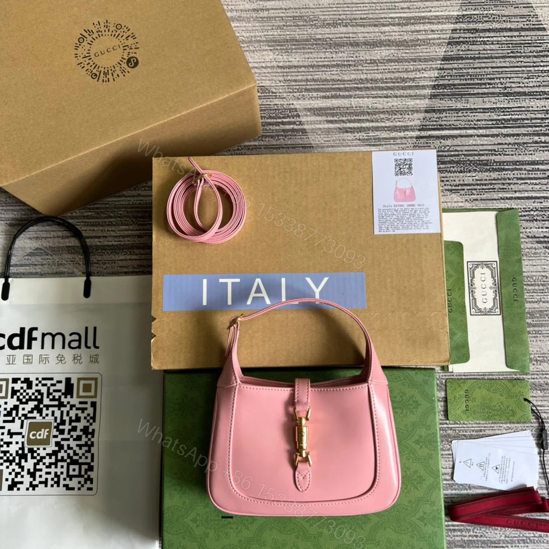 GG JACKIE MINI 19 SHOULDER BAG IN PINK PATEL CALFSKIN — view 1