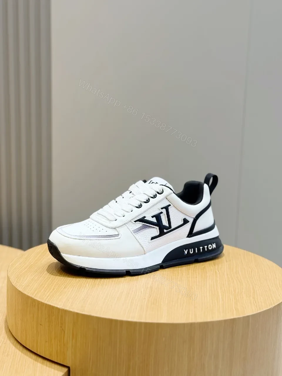 View 6 of White & Black Leather High-Tops with Luxe Detailing — Everyday Couture