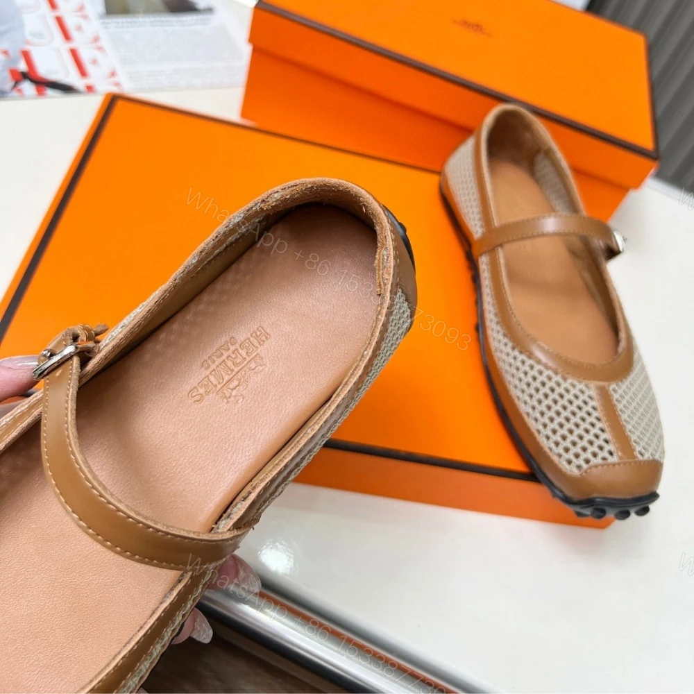 View 7 of HERMES KICHU BALLET FLATS BEIGE LIN H251170Z 7K380