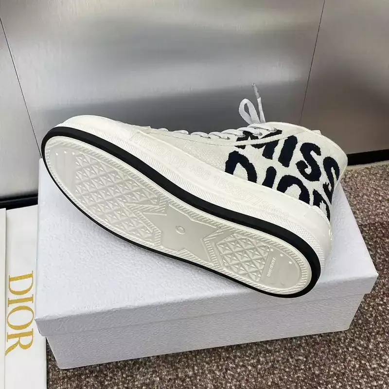 View 4 of WALK’N’DIOR HIGH-TOP PLATFORM SNEAKERS WOMEN MISS DIOR EMBROIDERED WHITE – CD164
