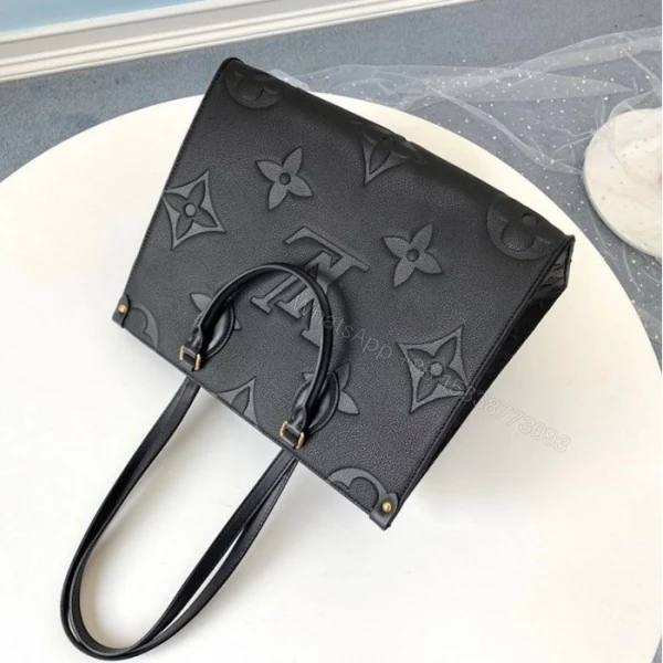View 4 of First Copy Louis Vuitton LV On The Go Monogram Premium Leather Tote Bag