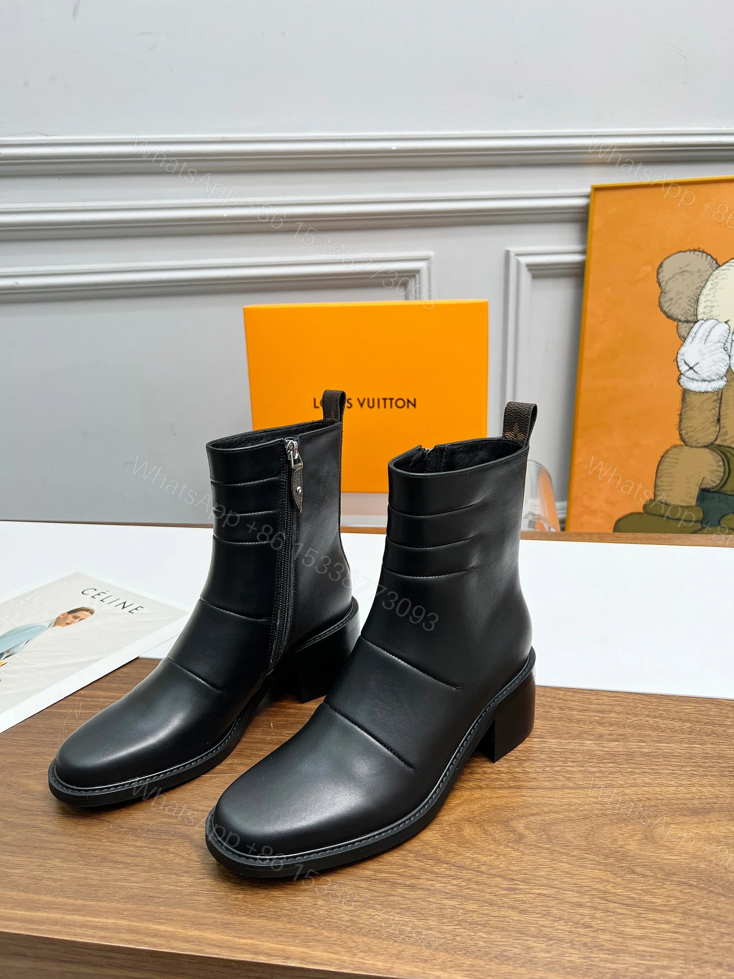 View 4 of LOUIS VUITTON JAZZ BOOTS LAMBSKIN BLACK 1ADBJ9