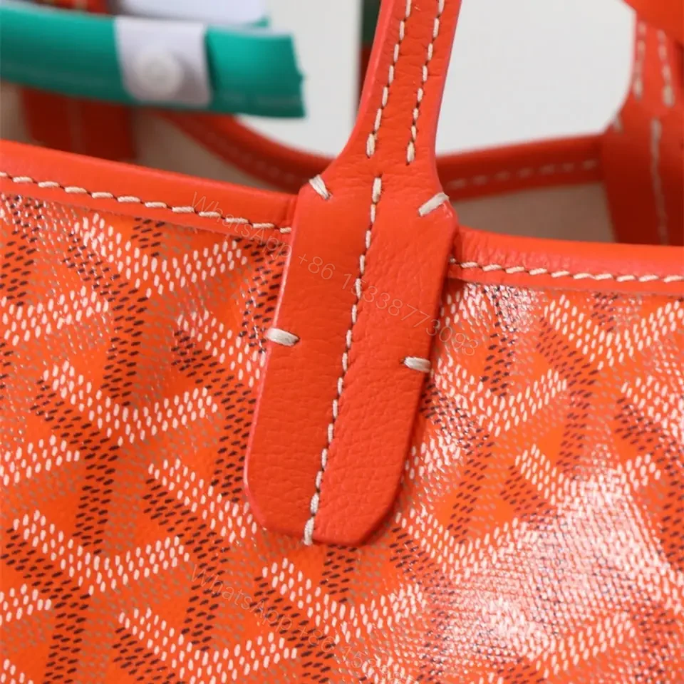 View 12 of 高仿Goyard*STLOUIP8滿印Tote手提袋橙色免檢版小號