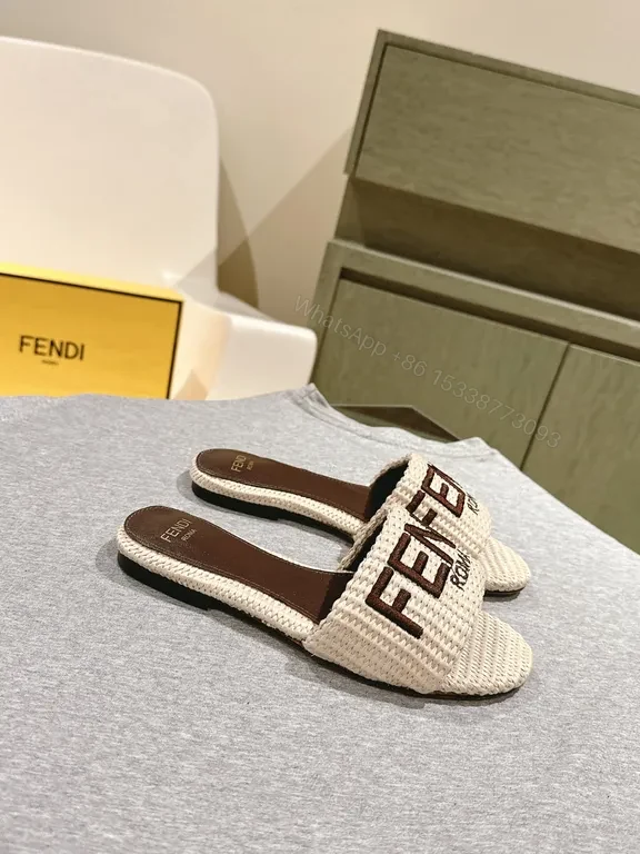View 8 of Textured Knit Slide â€” Bold Logo, Cushioned Comfort, Luxury Slide