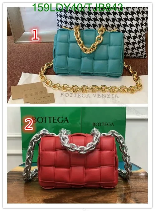 View 2 of Bottega Veneta Red Cross-Body Cassette Bag with Chain and Gold Hardware 6829