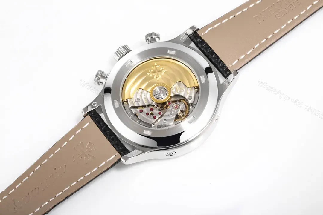 View 8 of Patek Philippe 5924G Multi-Function Watch Blue Dial with Italian Leather Strap 42mm Stainless Steel Case CH 28-520 C FUS Movement 50m Water Resistance