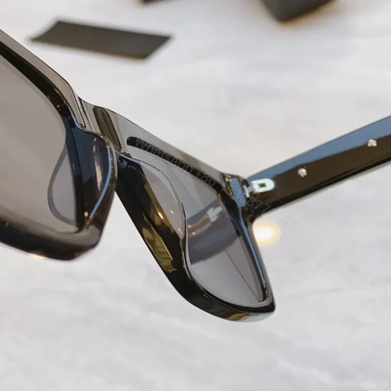 View 8 of Black Polycarbonate Square Sunglasses - Versace-Inspired, Luxe Frame