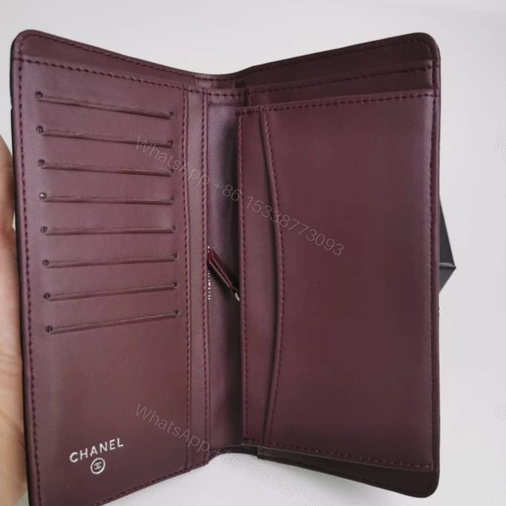 View 3 of Chanel Black Quilted Classic Long Flap With Silver Hardware Wallet 19.5Cm