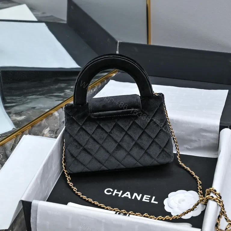 View 3 of Quilted Mini Bag: Chanel-Inspired Luxury, Gold Hardware