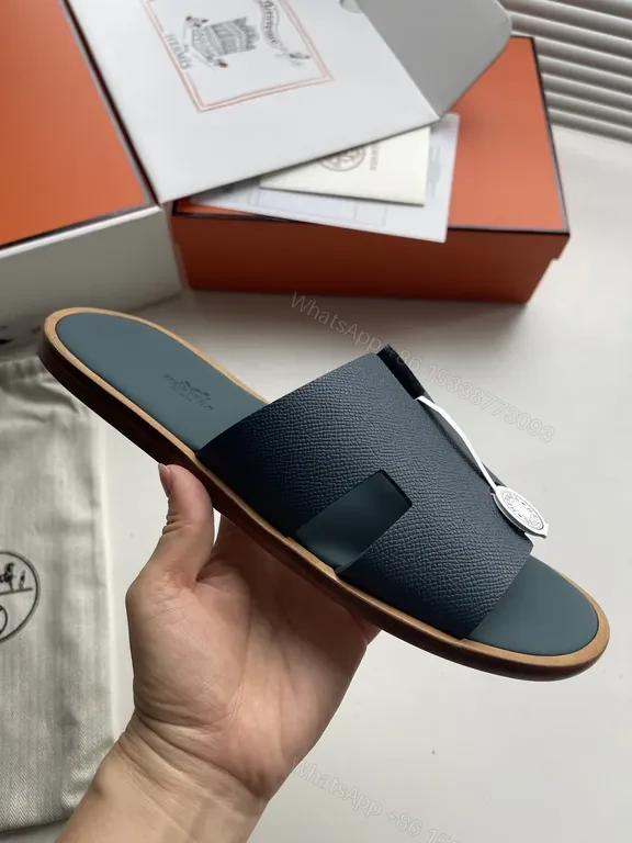 View 6 of Chic Teal Leather Slide - Texture, Luxe Icon Emblem, Unisex