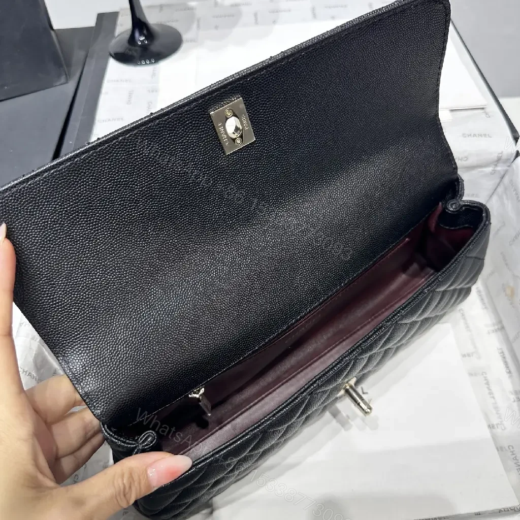 View 7 of Quilted Lambskin Crossbody: Chain & Top Handle, Luxury Everyday