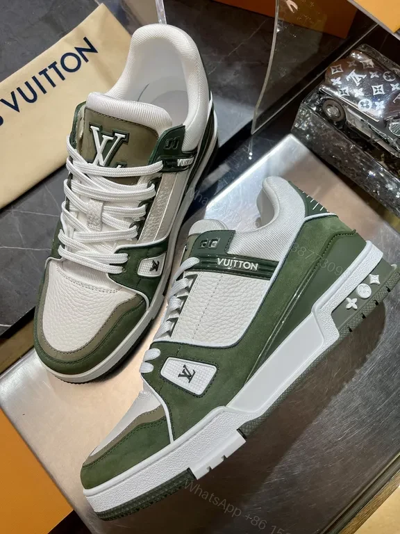 View 9 of Olive LV-Inspired High-Top Sneaker: All-Day Comfort