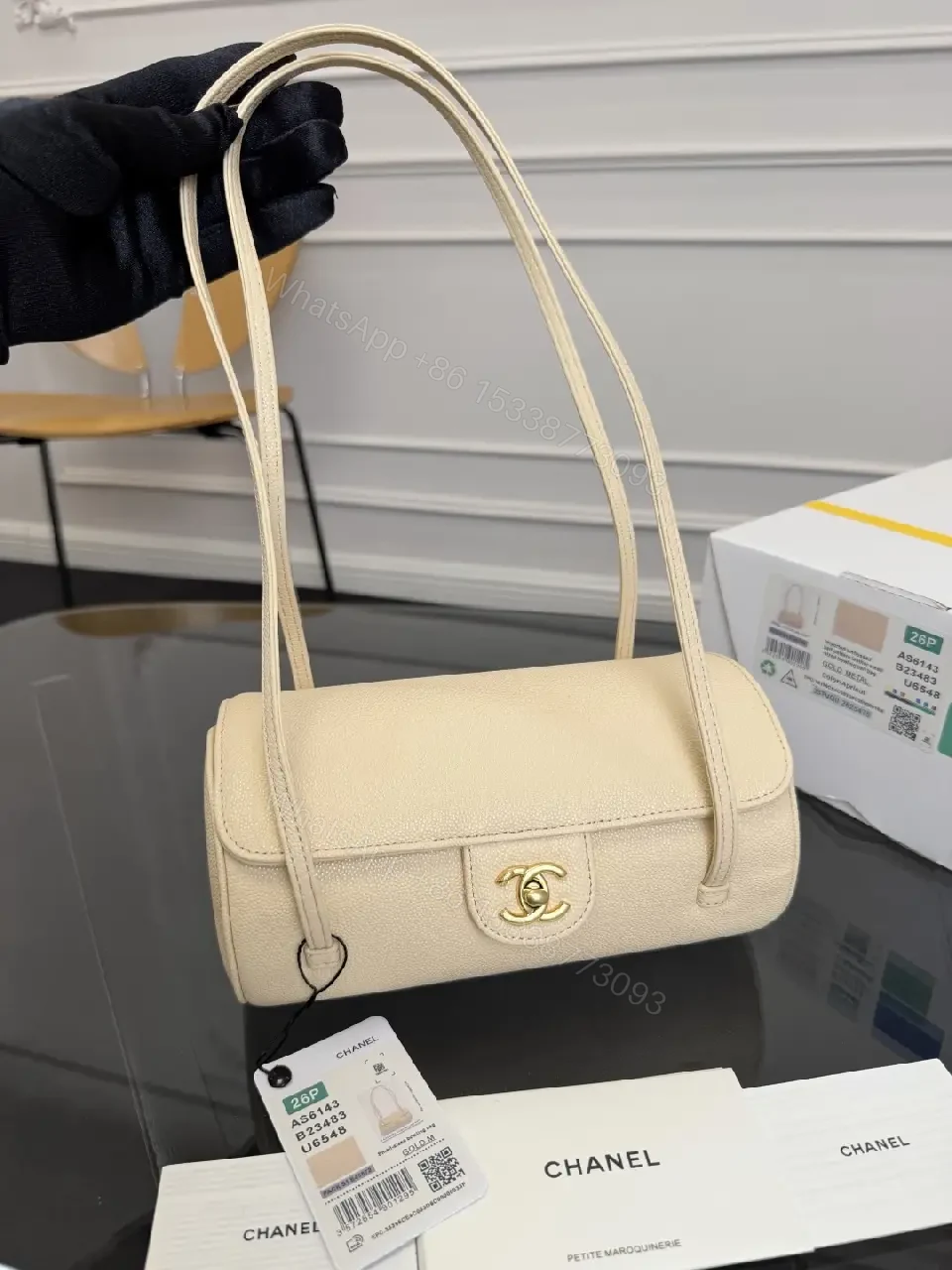 View 5 of Pebble Beige Mini Flap Bag: Luxury Everyday Chic, Tote-Grade Bag