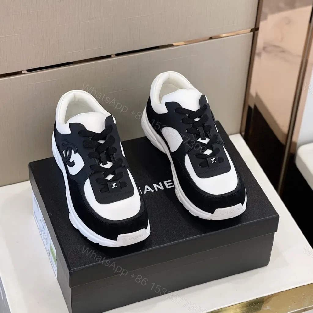 View 4 of Bold Contrast Sneaker: Black & White Luxe High-Top