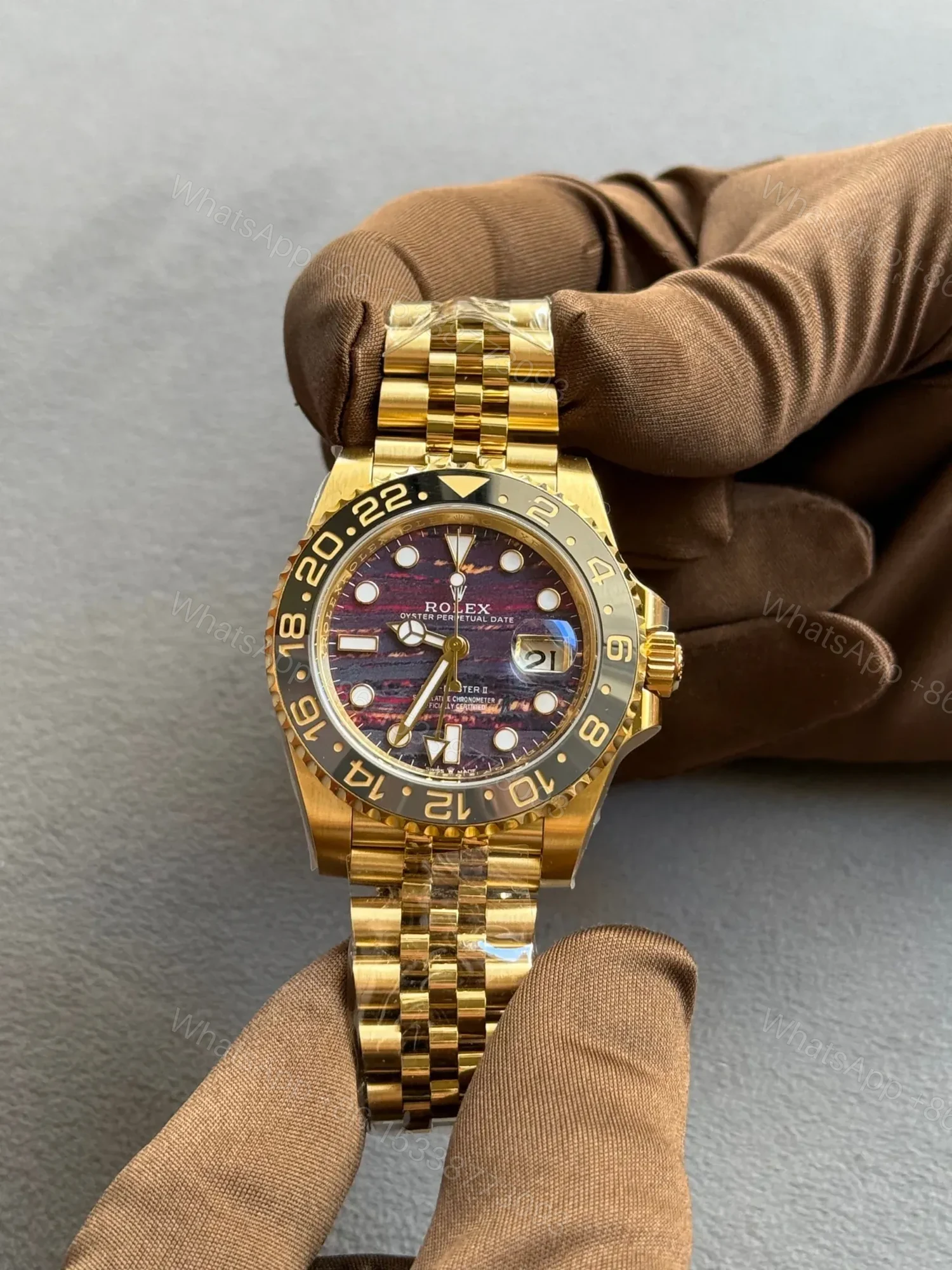 Rolex GMT-Master 2 Rose Gold Iron Dial Oyster — view 1
