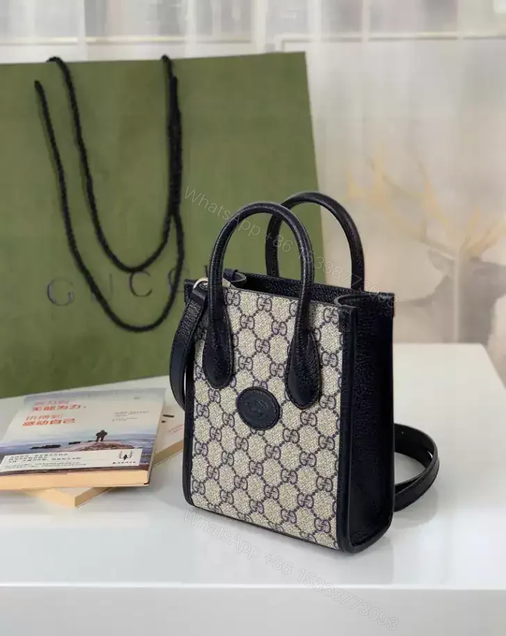 View 5 of MINI TOTE BAG WITH INTERLOCKING G – GBC068