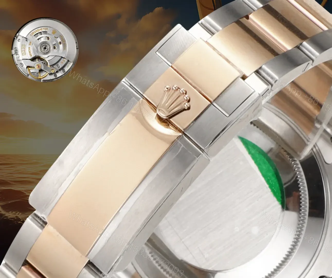 View 8 of Fake Rolex Yacht-Master 40 Everose Rolesor Replica 126621-0001