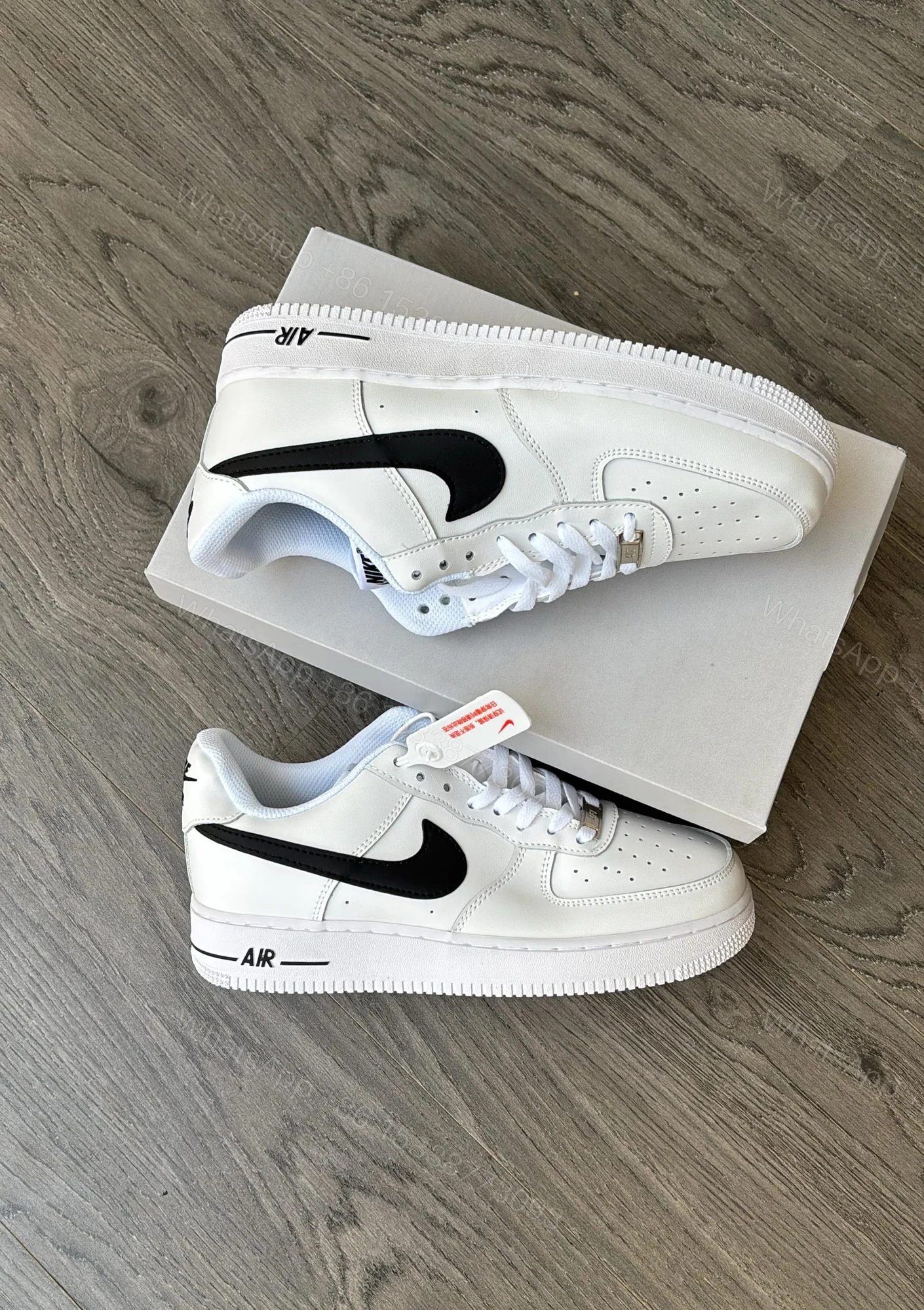 View 2 of First Copy Nike AirForce Originals White Black
