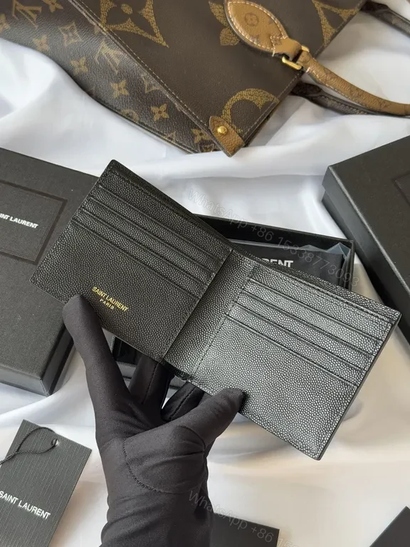 View 7 of Chic Leather Wallet: Subtle Saint Laurent-Inspired Luxury