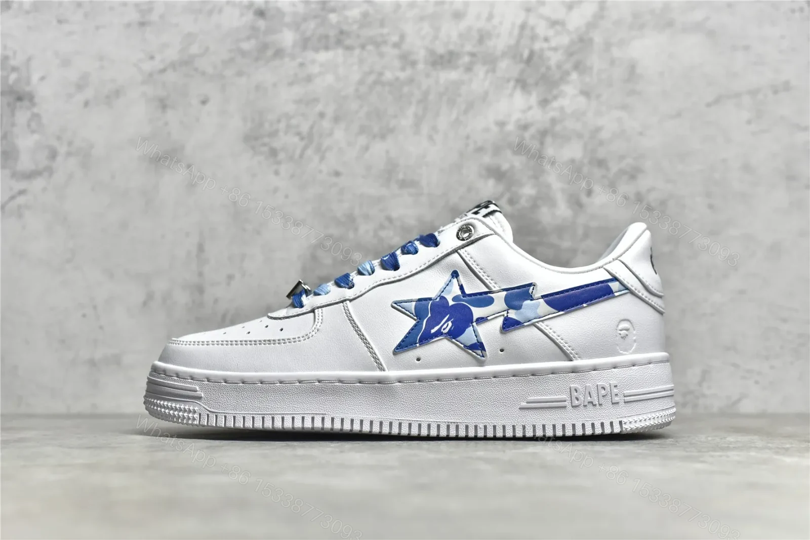 A BATHING APE Bape Sta ABC Camo Low White Blue — view 1