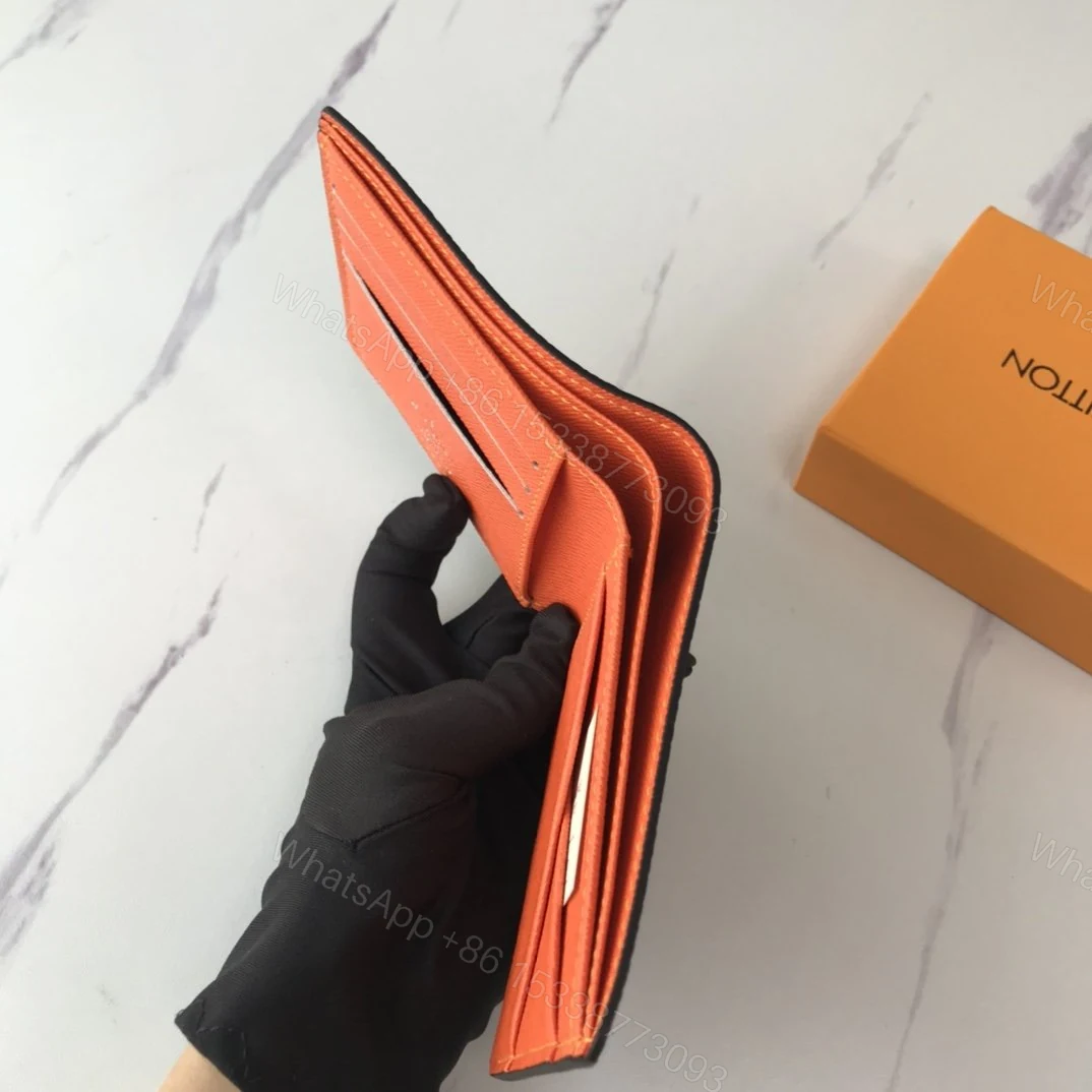 View 6 of Louis Vuitton Multiple Wallet Damier Graphite Giant 3 Card Slot Orange In