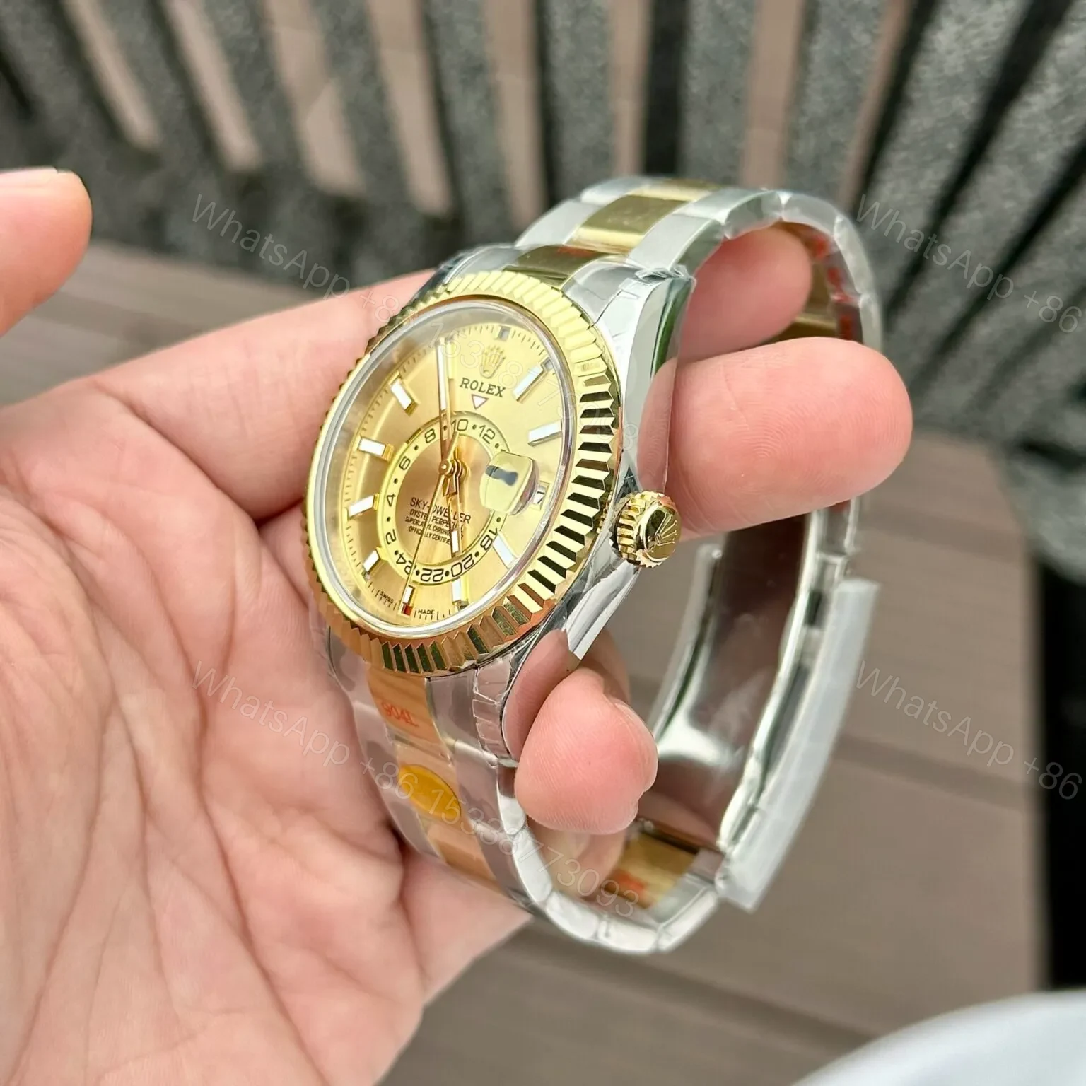 View 4 of Superclone Rolex Sky-Dweller Champagne Dial 336933