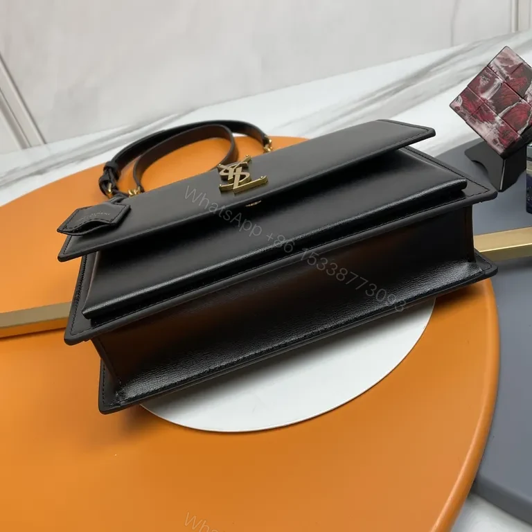 View 4 of Premium Leather Crossbody with Gold Hardware Bag
